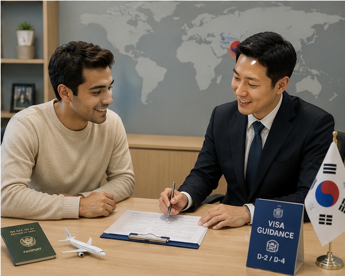 D-2 and D-4 Korean student visa guidance